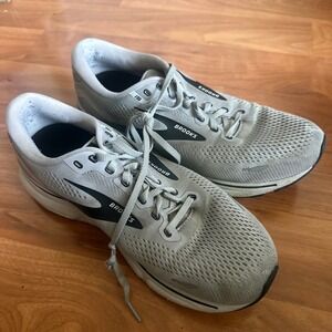 Brooks Ghost 15 Wide 2E Mens Running Shoes Grey‎ Athletic Sneakers Size 10